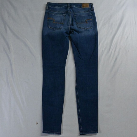American Eagle 2 Hi Rise Jegging 360 Next Level Stretch Destroyed Denim Jeans - Picture 7 of 7